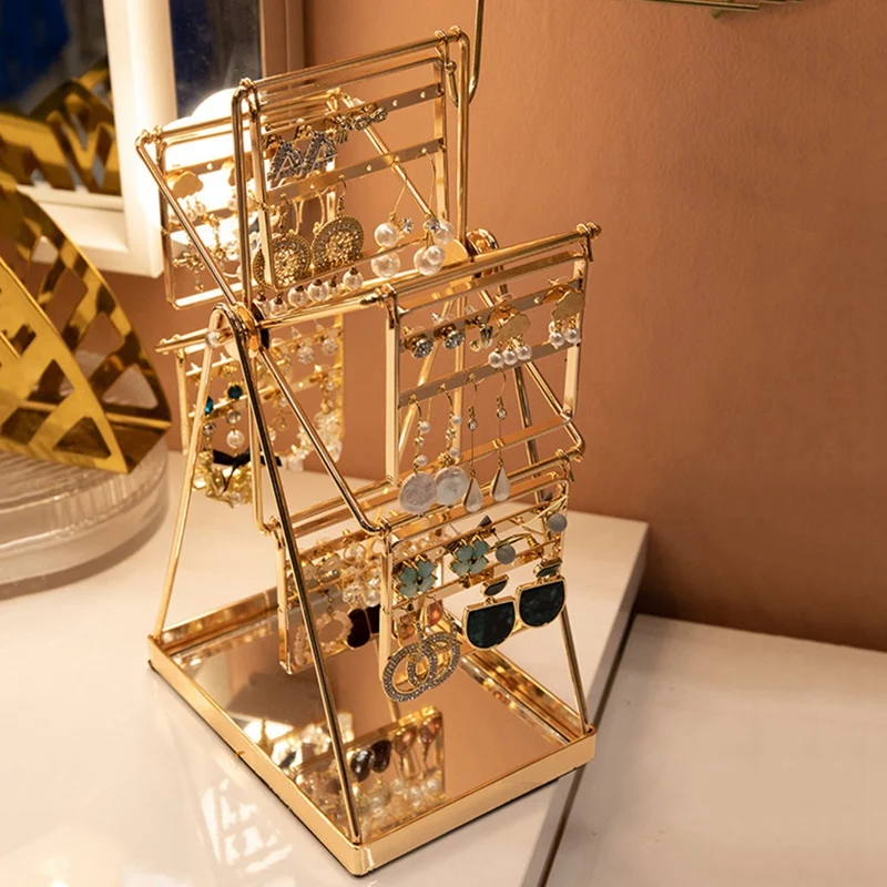 

Ferris Wheel Earring Rack Put Jewelry Earring Rack Female Household Rotating Jewelry Display Stand Earring Storage Rack