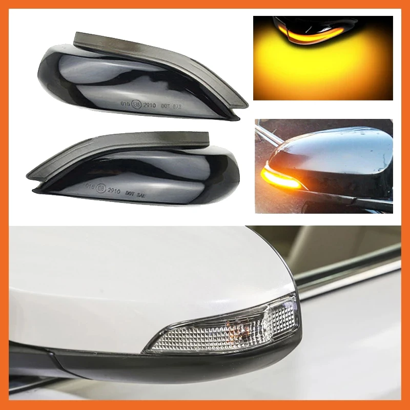 

DHBH-Car LED Dynamic Rearview Mirror Light Turn Signal Indicator for Toyota Corolla Yaris XP130 Auris E180 Camry Prius