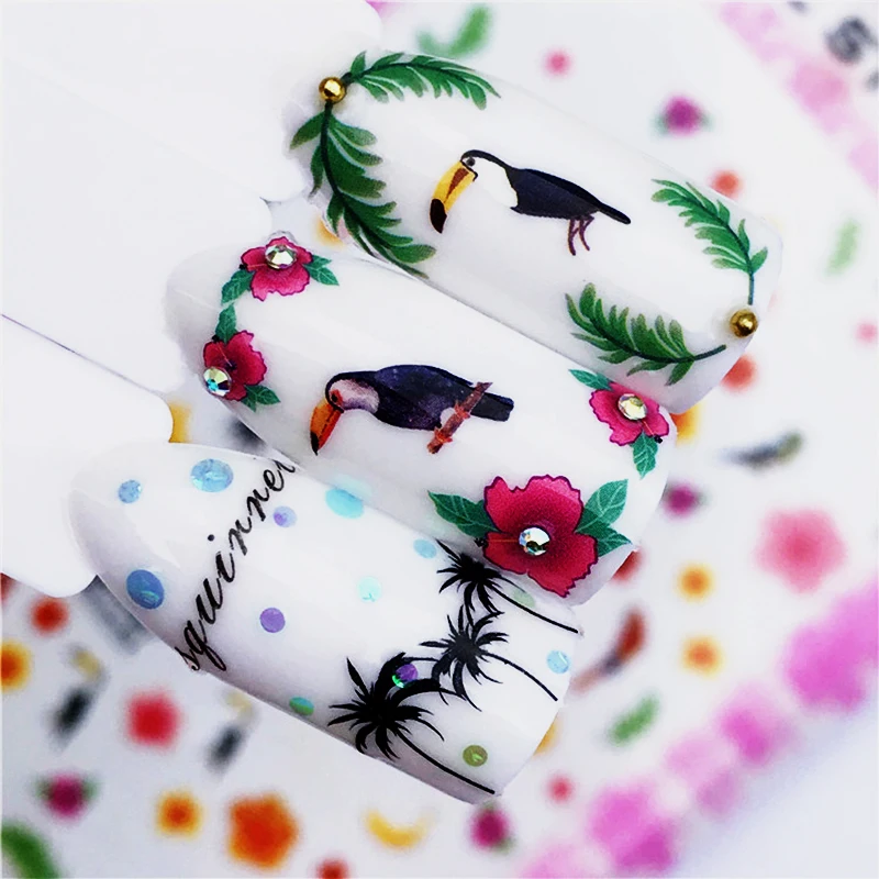 

New 3D Extremely Thin Back Glue Color Pattern Feather Dream Catcher Butterfly Beautiful Girl Warrior Nail Sticker Accessories