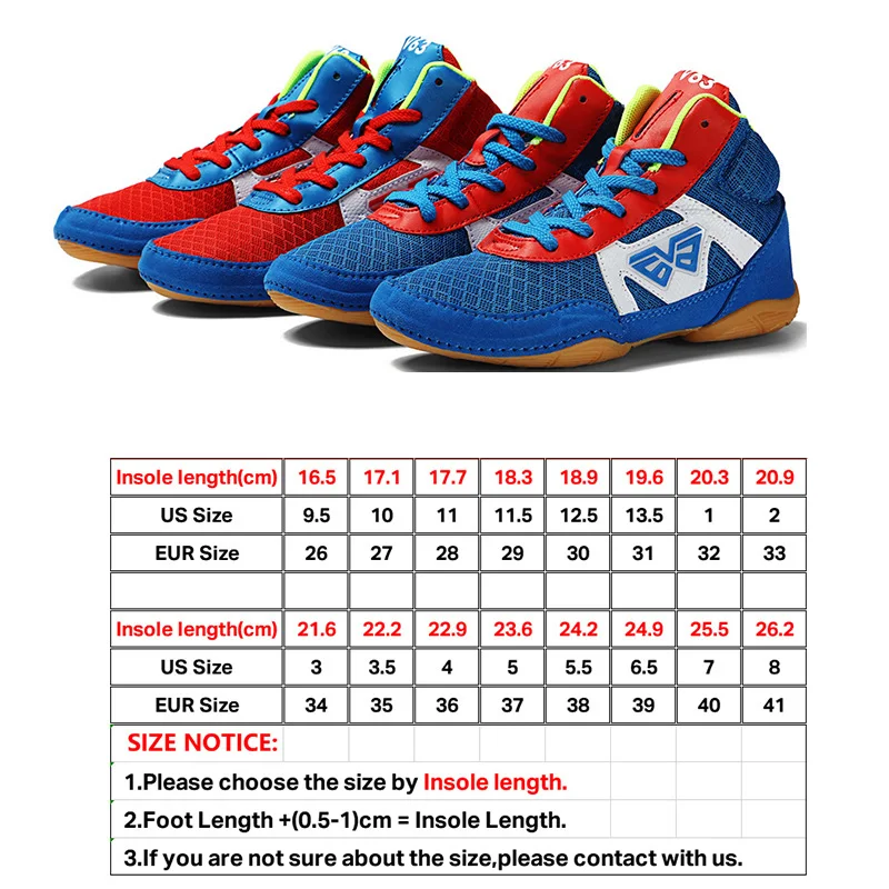 USHINE Children's Wrestling Shoes Breathable Mesh Boxing Sneakers Children Lighting Lighting Boxing Shoes Boys Woman Wrestling S