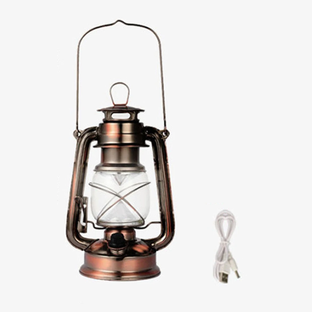 

Outdoor Camping Lanterns Retro USB Rechargeable Hanging Tent Light Camp Light Vintage Hiking Portable Lights