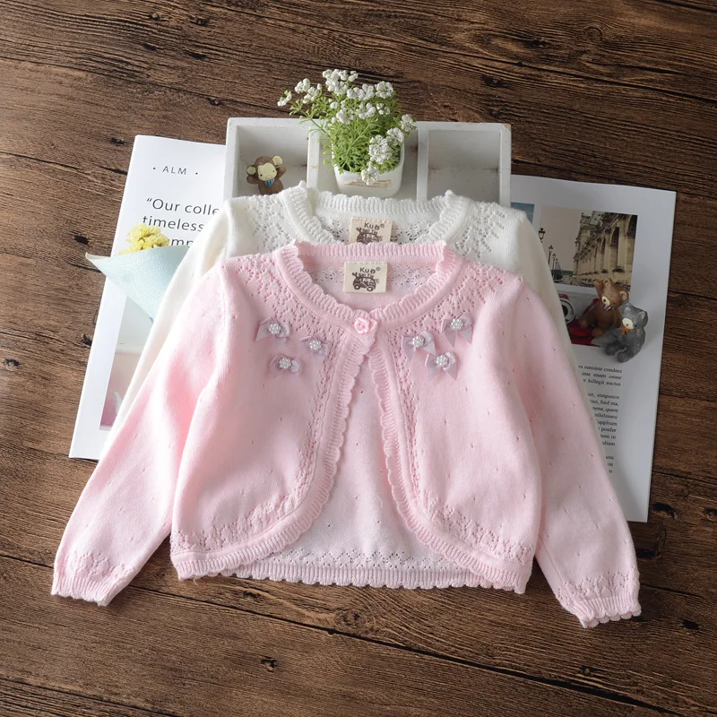 Кардиган для девочек свитер куртка 100 хлопок верхняя одежда 1 2 4 6 8 лет детская