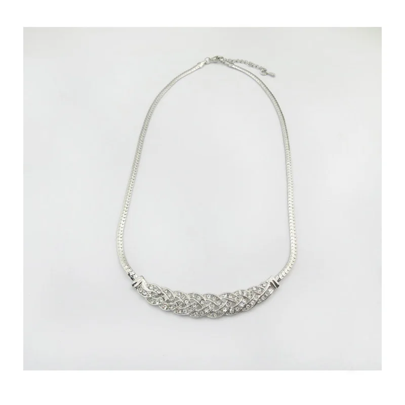 Плетеные украшения винтажное ожерелье полюсная цепочка змея со стразами