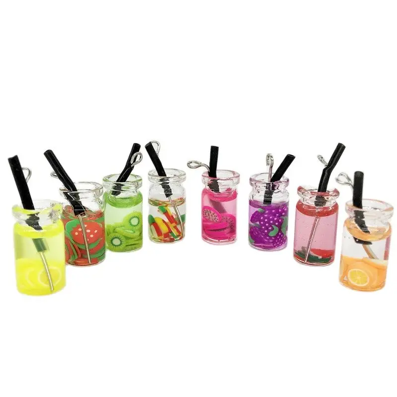 100 шт. миниатюрные поддельные фрукты апельсин яблоко клубника лимонный сок