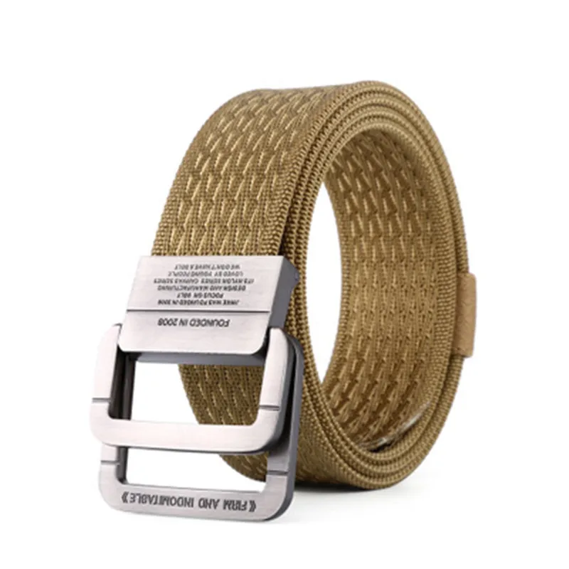 Ремень тактический Мужской Модный нейлоновый пояс с двойной кольцевой пряжкой