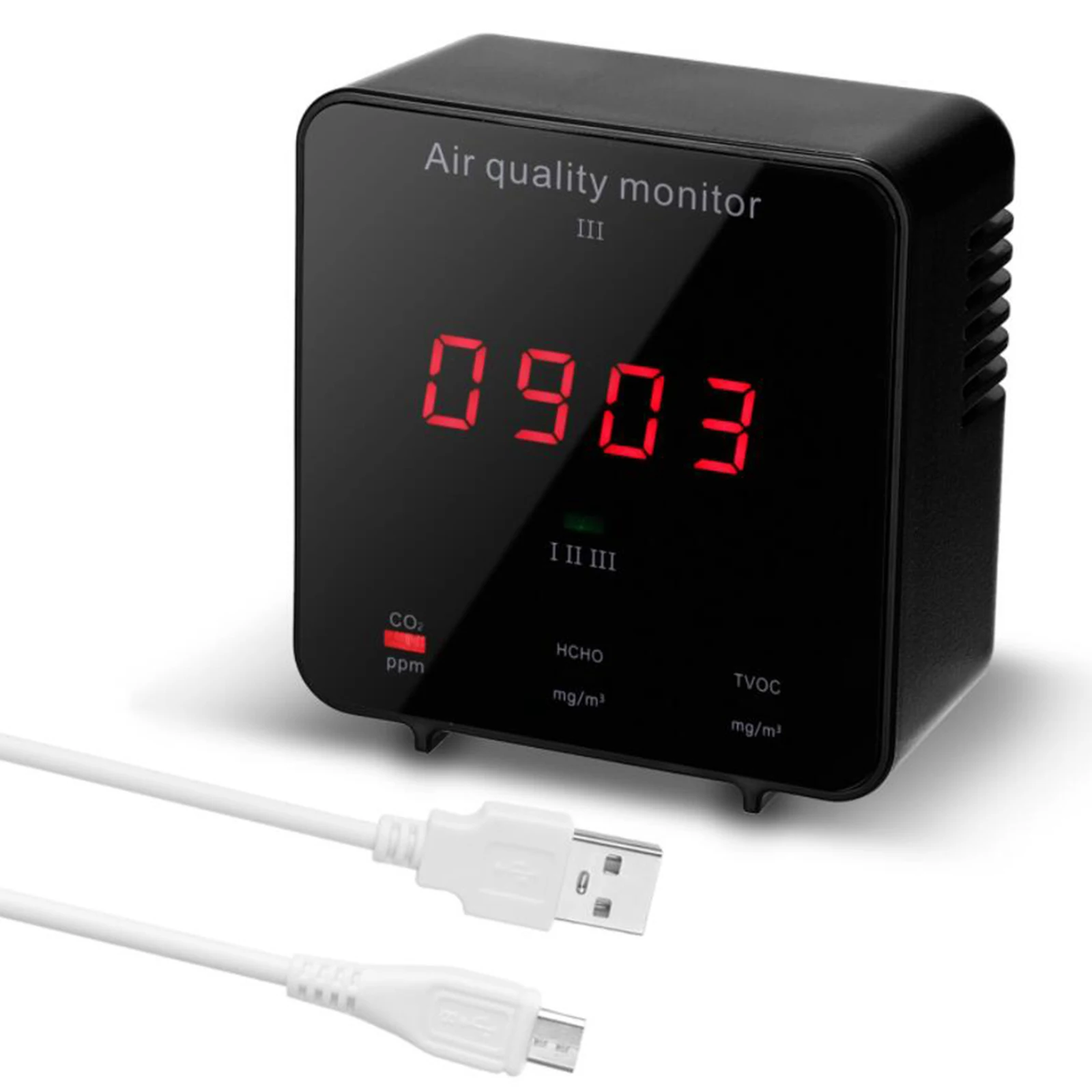 

4in1 Smart Air Quality Monitor HCHO TVOC AQI CO2 Air Pollution Monitor Accurate Test