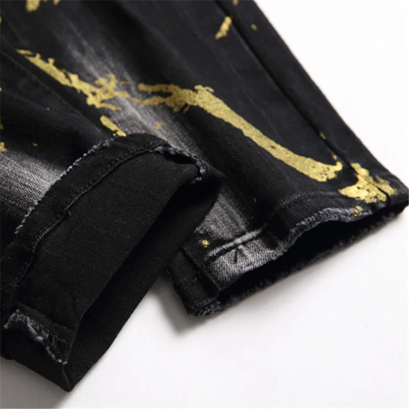 

European Style Men plein brand blue jeans mens slim denim trousers plein Skulls jeans Straight Stretch jeans pants for men 8265