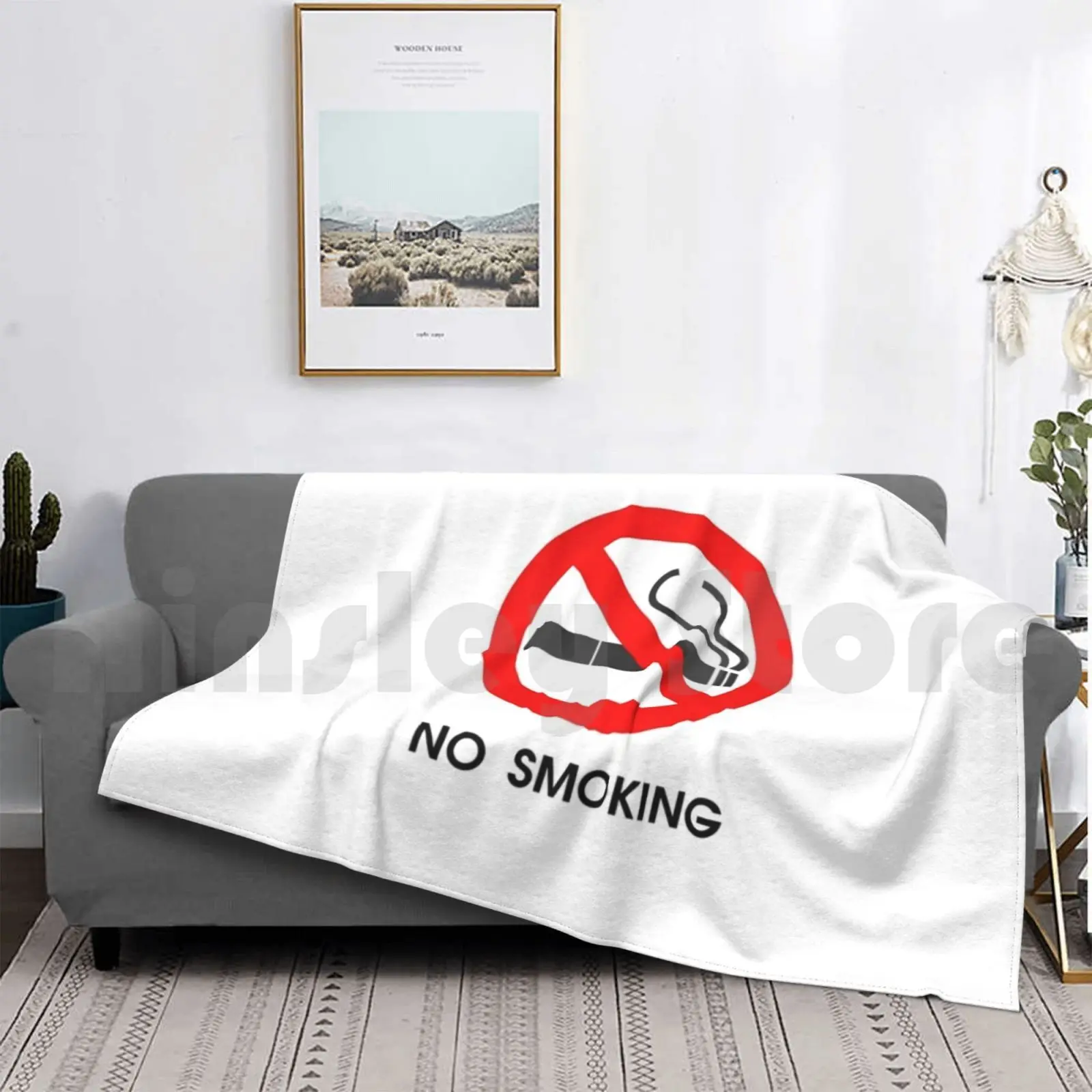 

No Smoking Blanket Fashion Custom No Smoking Sign Smoking Not Allowed No Dont Smoke Smoke