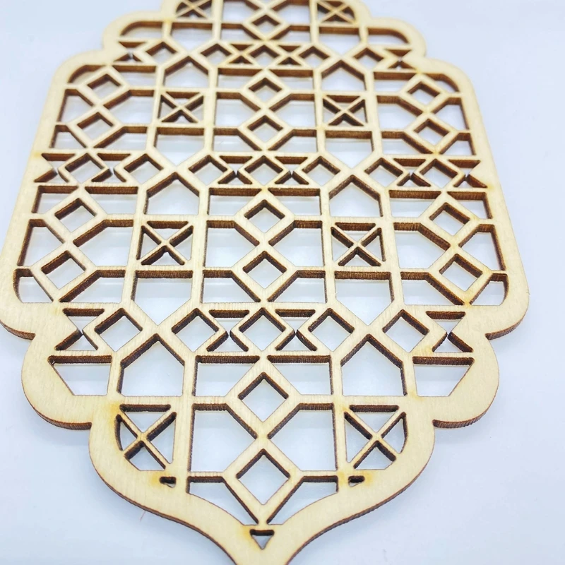 

Eid Mubarak Ramadan Decorations Wooden Hanging Pendant Plaque Sign Islam Decor