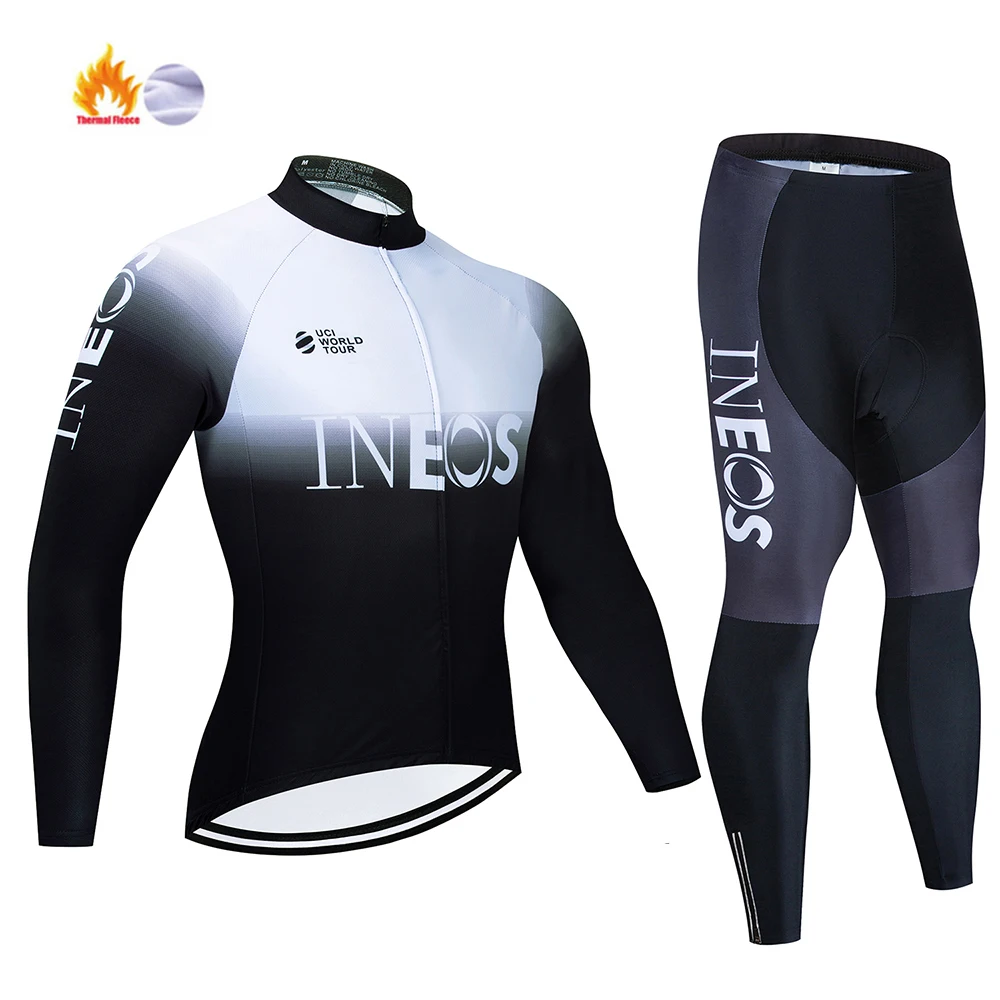 Cycling suit INEOS велосипедная команда Джерси 19D набор велосипедных штанов одежда для мужчин зимняя полярная термальная профессиональная велосипедная майка - Цвет: Cycling suit
