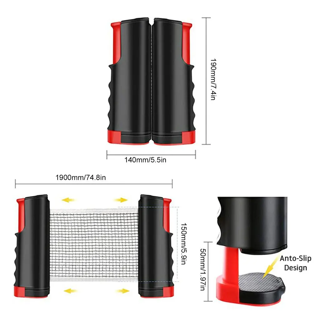 Набор для настольного тенниса комплект пинг-понга портативный с выдвижной