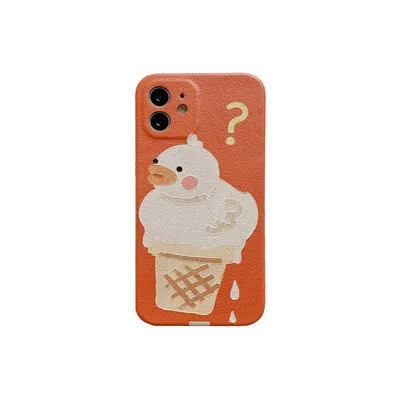 

Lovely cartoon ice cream duck apple Xsmax phone shell xr is suitable for iPhone11pro/7/8plus/12 soft