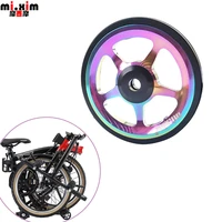 2pcs lightweight alloy easy wheel easywheel colorful wheel for folding bike parts