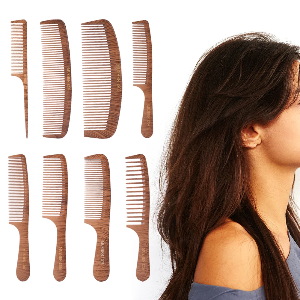 

Natural Pear Wooden Scalp Massage Hair Comb Anti Tangling Wood Comb Detangling Anti-static Hair Brush for Hair Care Tools