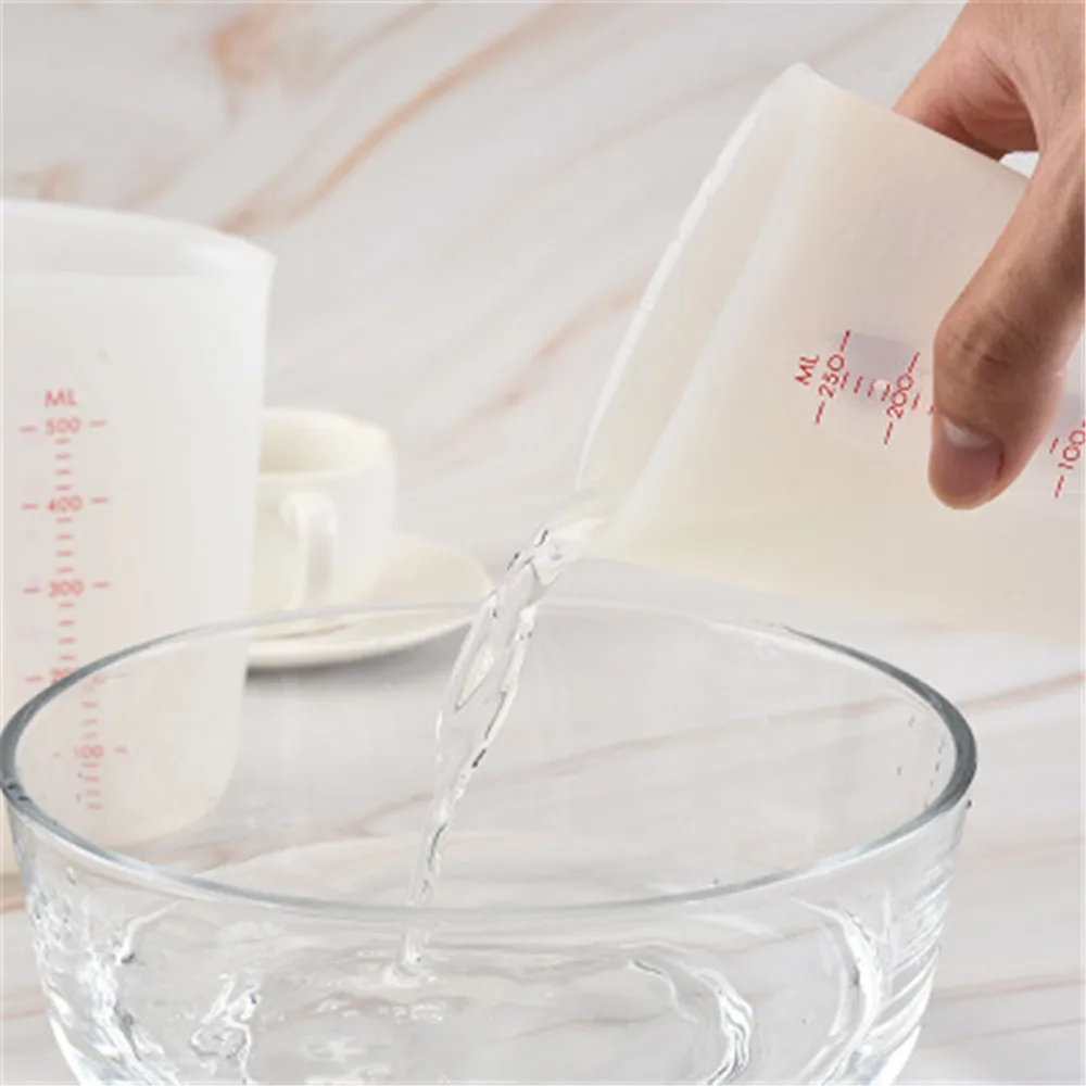 Exploding Food Grade Silica Gel Class: Translucent Internal And External Double Scale Soft 250ml500ml Measuring Cup | Дом и сад