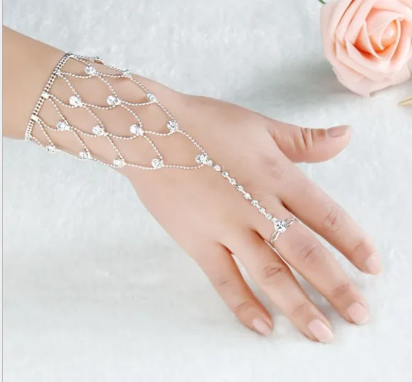 Новые модные латинские серебряные женские танцевальные перчатки с цепочкой charn