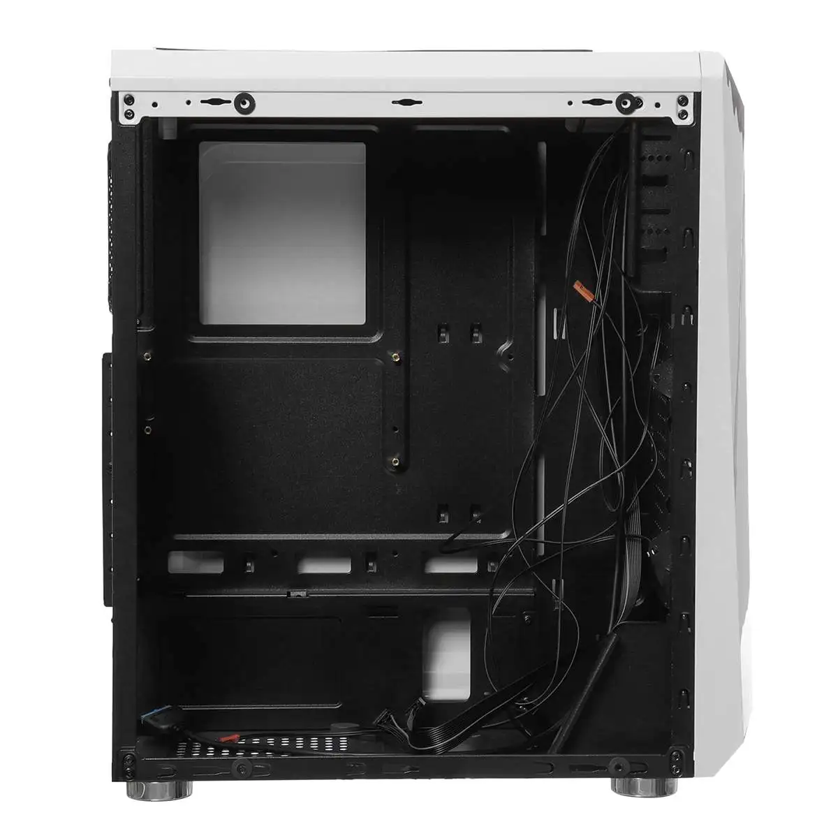 LEORY Transparente чехол для компьютера ПК Игровой ATX аудио с 2 RGB Изменение цвета светильник полоски 350X170X420 мм