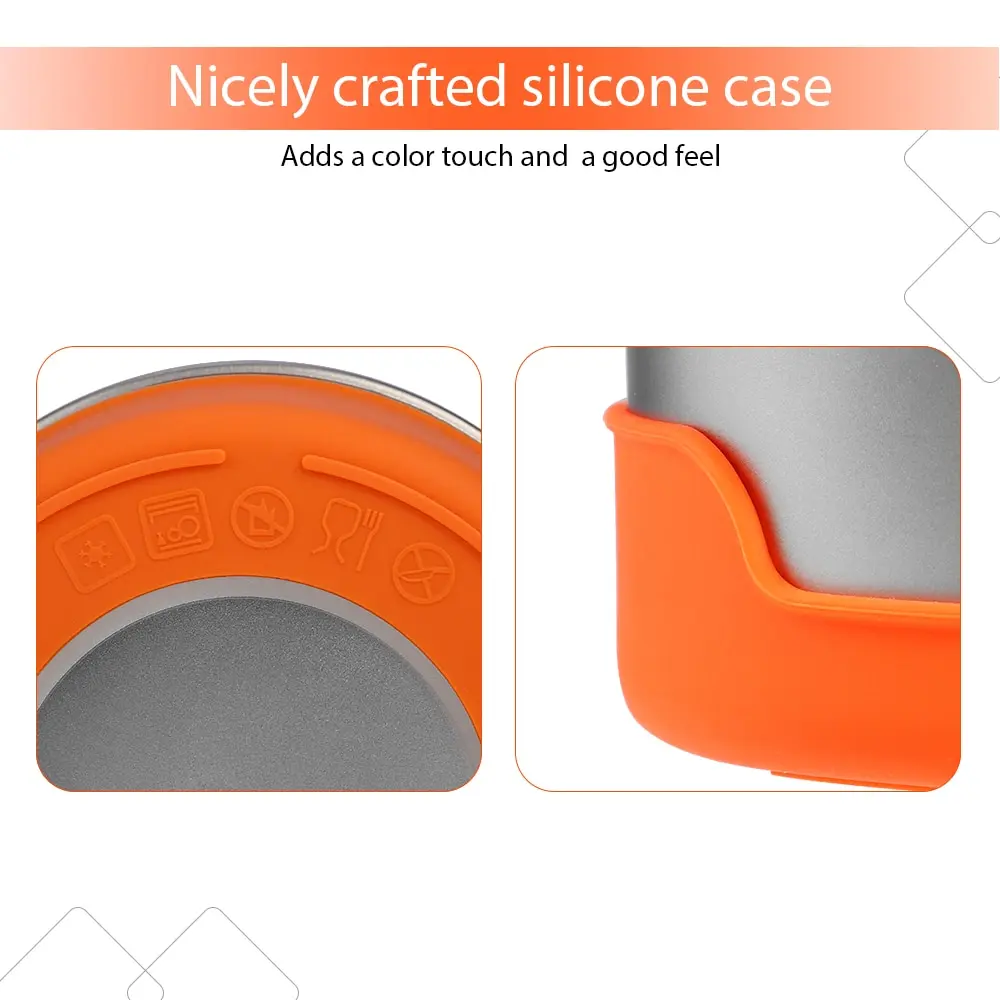 Титановая походная чаша TOMSHOO для кемпинга кастрюля силиконовая изоляционная