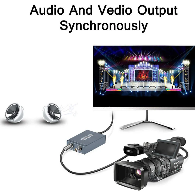SDI в HDMI / с адаптером питания Mini 3G HD SD видео микро конвертер аудио для камеры
