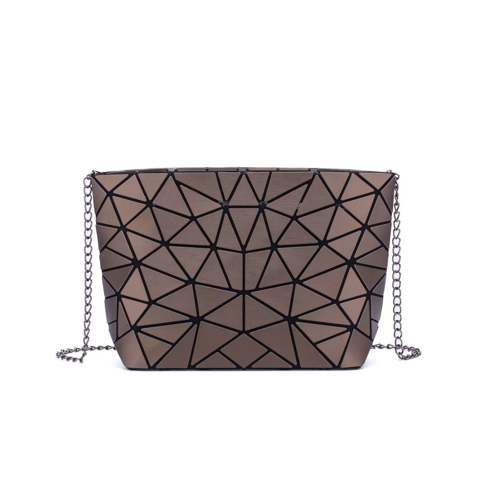 Gold Chain bag Женский рюкзак для мальчиков и девочек, школьная сумка, дорожная сумка с голографической лазерной геометрией, дизайнерский рюкзак, женский рюкзак - Цвет: Gold Chain bag