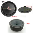 50 шт.лот 6 дюймов Динамик бумажный конус бассейна 158 мм 21 мм сердечник барабана бумага пены край бас черный НЧ-динамик Динамик аксессуары оптом