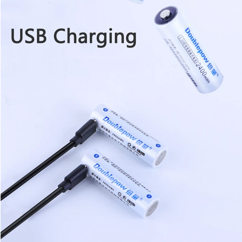 1 шт. 5 в МВтч AAA AA Аккумуляторная батарея USB зарядка литий ионная аккумуляторная