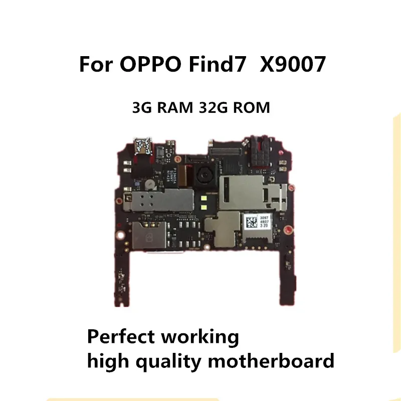 Б/у хорошо работает для OPPO Find7 Find 7 X9007 FDD LTE 3G RAM 32G ROM материнская плата Замена