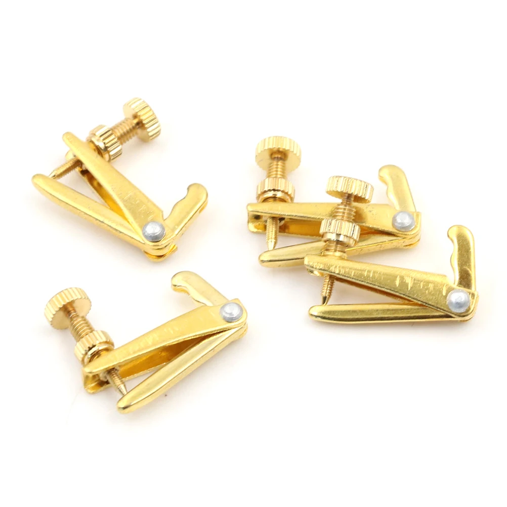 

IRIN 4pcs Plated Iron Violin Fine Tuner Adjuster Copper Plating Screws Professional Violin Musical Instrument Accessories