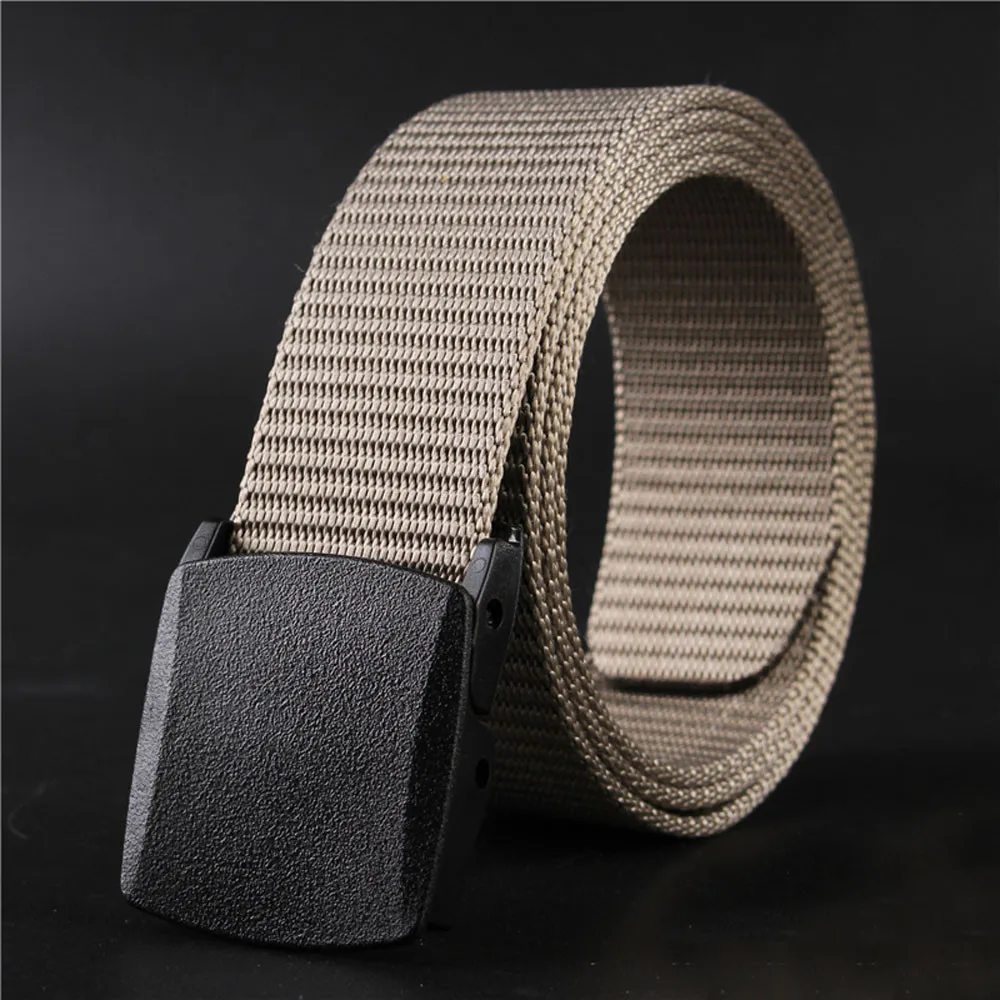 Wild-men-Canvas-Belt-Гипоаллергенный-металл бесплатно-пластик-Автоматическая пряжка женский ремень Молодежный без металлической автоматической пряжки студенческий
