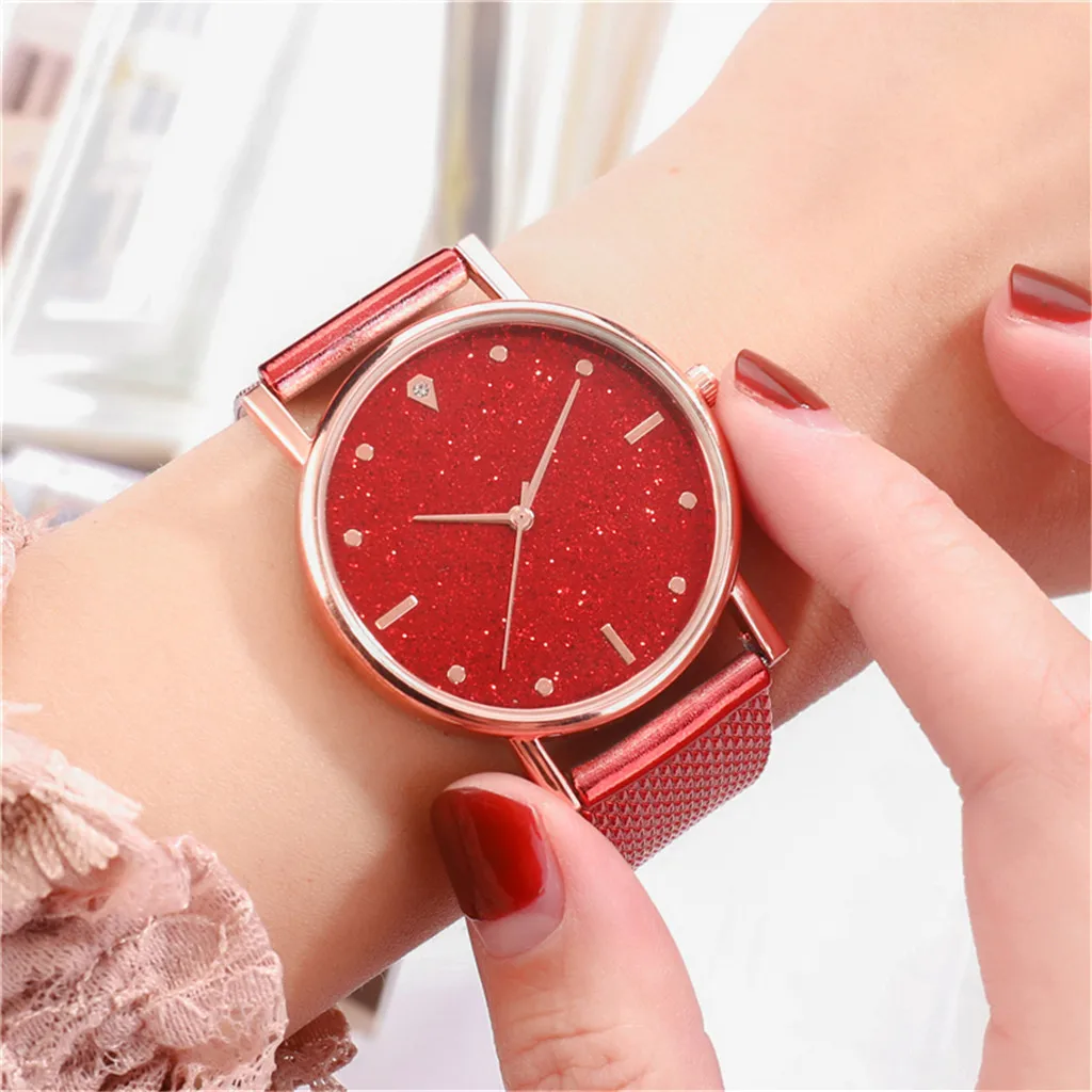 

Fashion Elegant Women Luxurious Bracelet Women's Casual Quartz Leather Band Starry Sky Watch Analog Wrist Watch montre femme