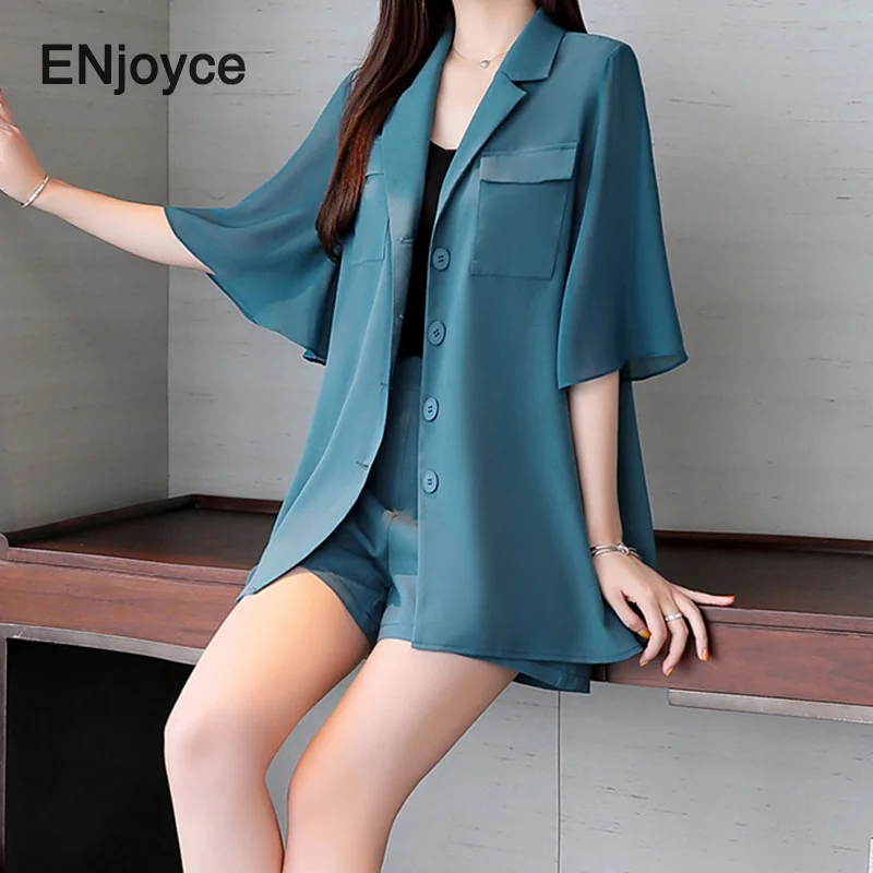 Женский комплект одежды из 2 предметов элегантный шифоновый топ с коротким