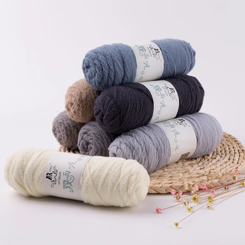 4 шарика = 400 г Вязаная хлопковая пряжа плотная шерсть ровинг шарф вязаная