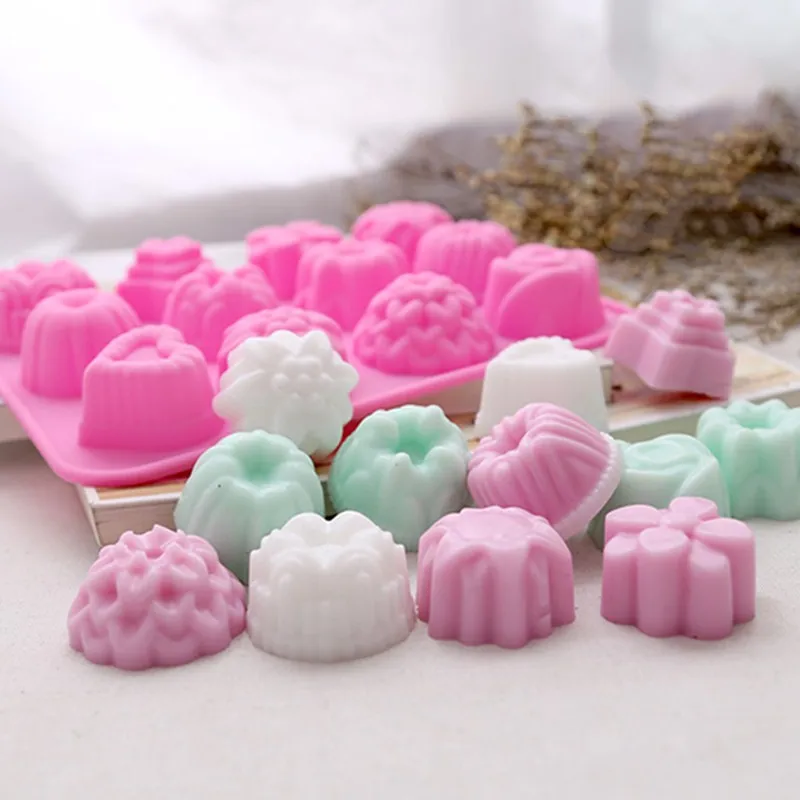 12 различных форм Sugarcraft силиконовые формы помадка торт декоративная форма для
