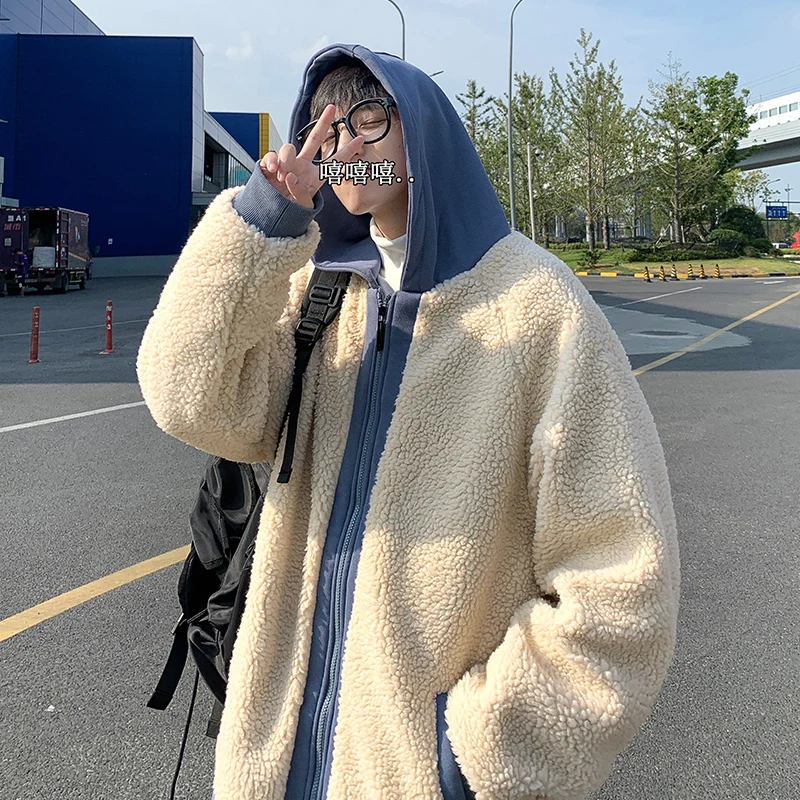 Осень-зима 2022 мужская повседневная куртка из бархата ягненка теплые модные