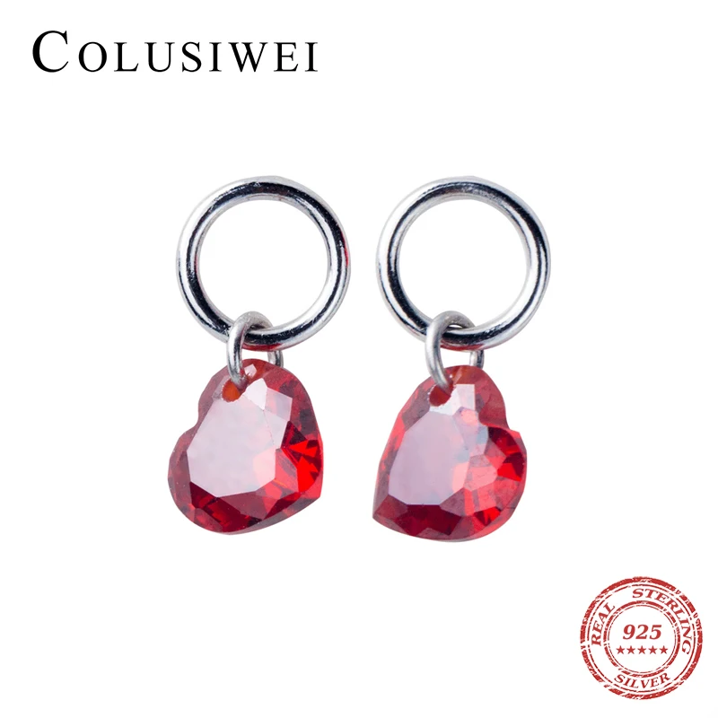 Colusiwei круглые и сердце крошечные Висячие серьги для женщин девушка в Корейском