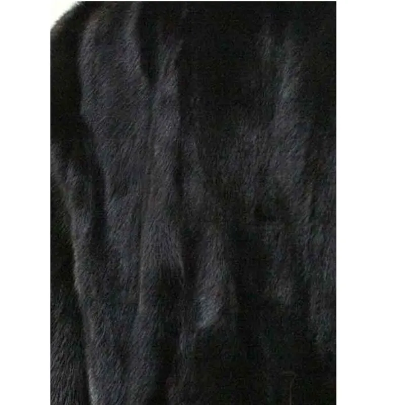 

2020 New Winter Women Mink Coat Long Natural Real Fur Jacket Female Warm Soft Vintage Clothes Black