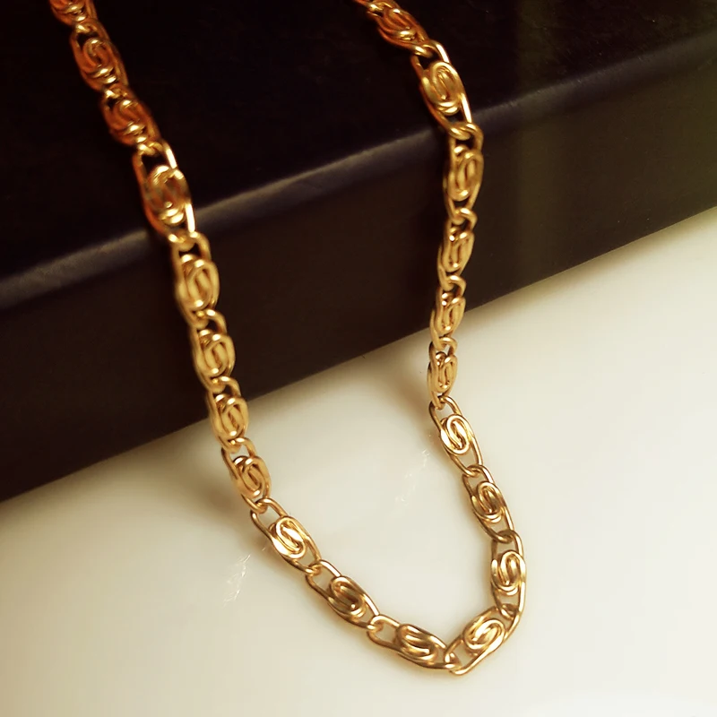 

High quality Gold color 50cm Long Cuban Link Chain hiphop franco chain Statement necklace Young men jewelry choker