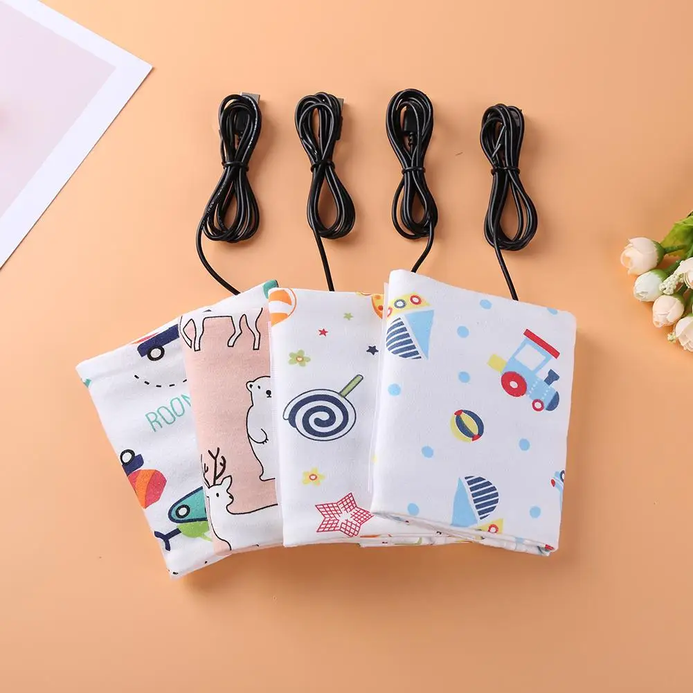 Cubierta t&eacute;rmica para biberones de leche, termostato de calefacci&oacute;n para biberones con USB, bolsas, calentador de seguridad port&aacute;til, suministros aislados para lactancia infantil-4