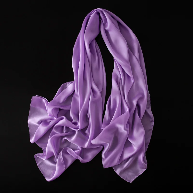 Модная женская однотонная роскошная шелковая Ccarf Летняя Пляжная накидка