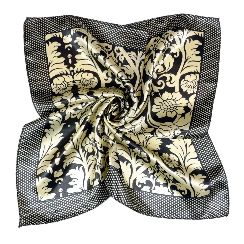 Новый черный и белый маленький квадратный шарф Schals горячая Распродажа