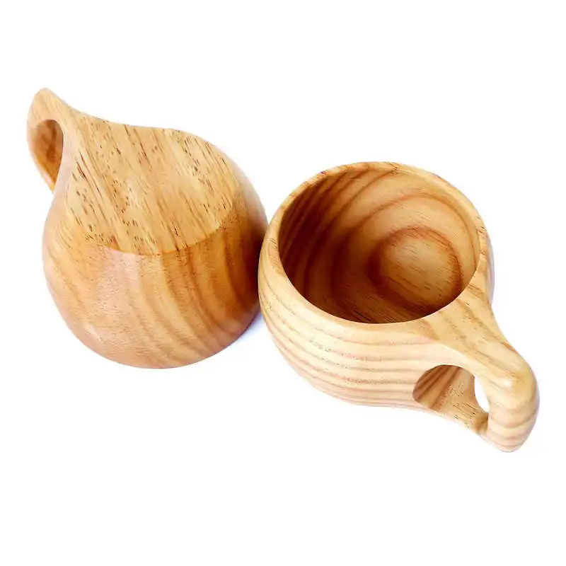 Деревянная кружка чайная чашка новые кофейные кружки-Rubberwood | Дом и сад