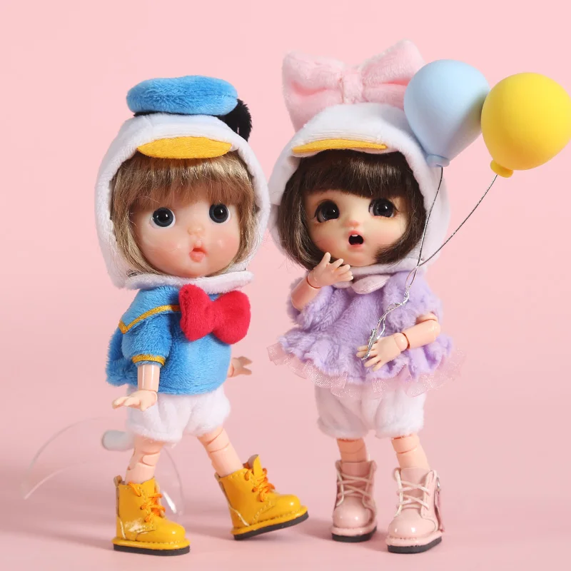 

Новая Одежда для куклы bjd, красивая шапка + футболка + шорты, утка, костюм для obitsu11,ob11, ГК, omlly,1/12, аксессуары для кукол