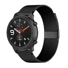 Ремешок для часов Amazfit GTR, 47 мм, металлический, нержавеющая сталь, Миланский ремешок для часов Amazfit BIP Pace Stratos 22 мм