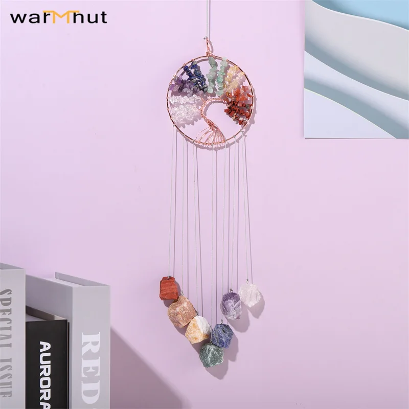 Новинка от WarmHut 7 чакр ветряные колокольчики с деревом жизни рейки