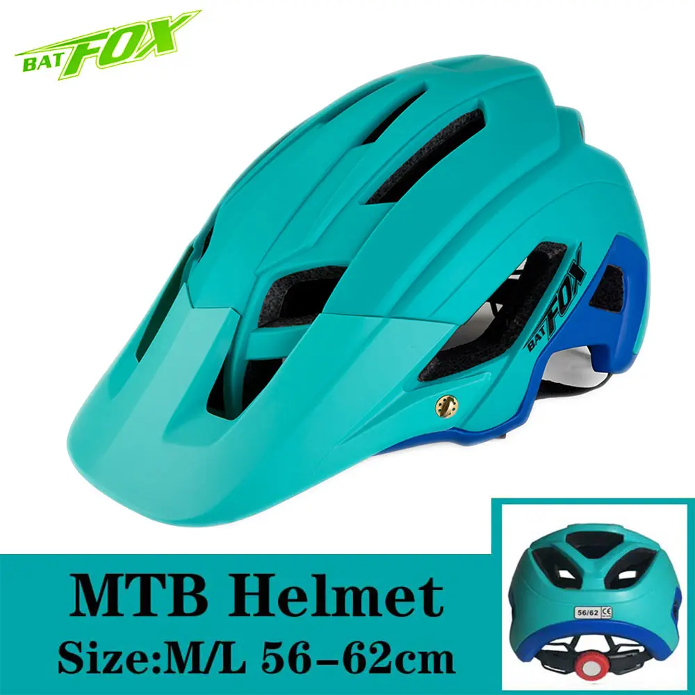 F692-Blue-Blue BATFOX велосипедный шлем MTB велосипедный шлем для мужчин Сверхлегкий дышащий шоссейный велосипед горный велосипедный шлем для женщин Casco Ciclismo - Цвет: F692-Blue-Blue