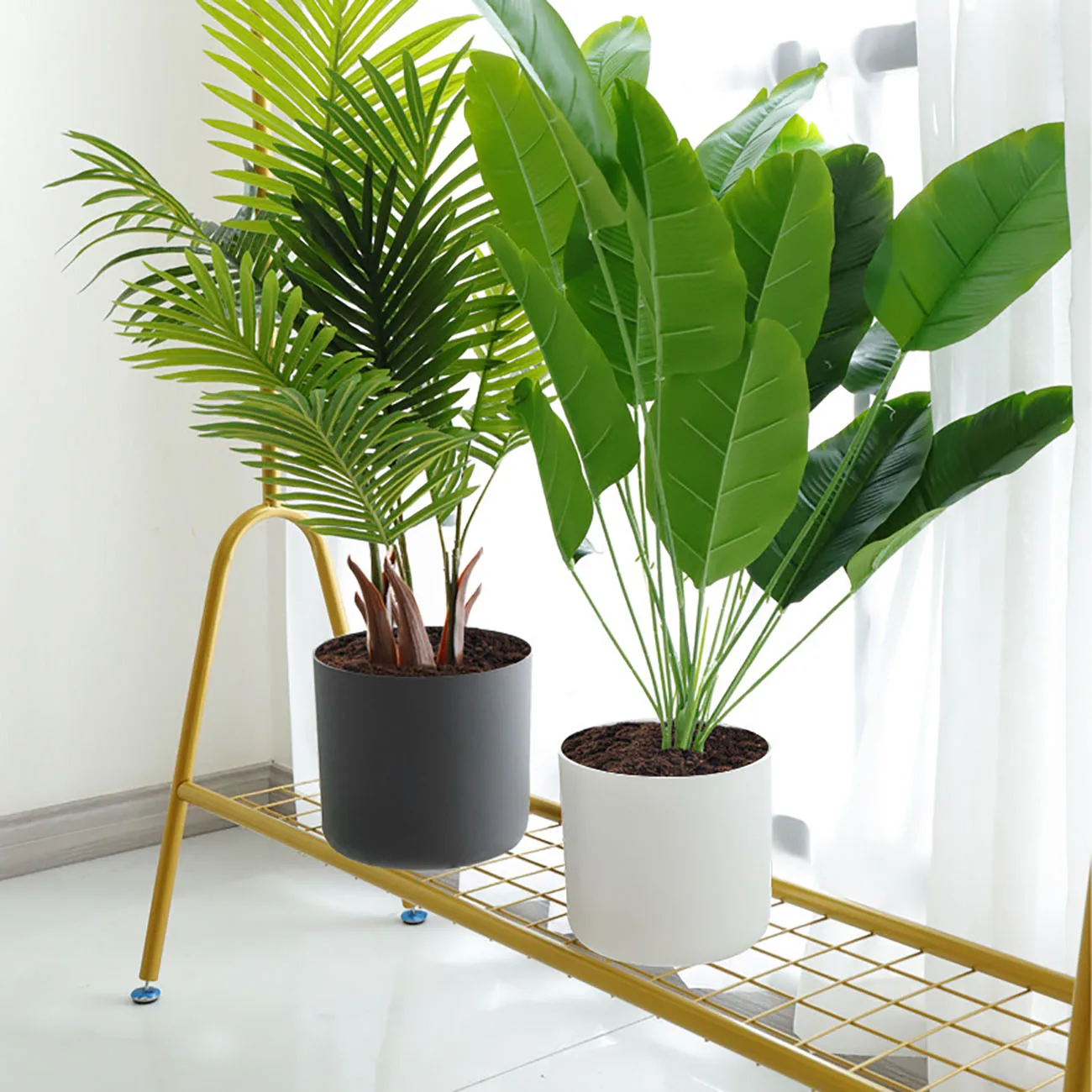

Flowerpot Nordic Style Plant Flower Pot Planters Potted Stand Holder Indoor Office Home Balcony Wood legs Display Rack