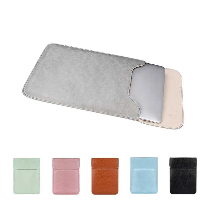 Чехол из мягкой искусственной кожи для ноутбука Macbook Air Pro 12 13 14 15 дюймов сумка 3