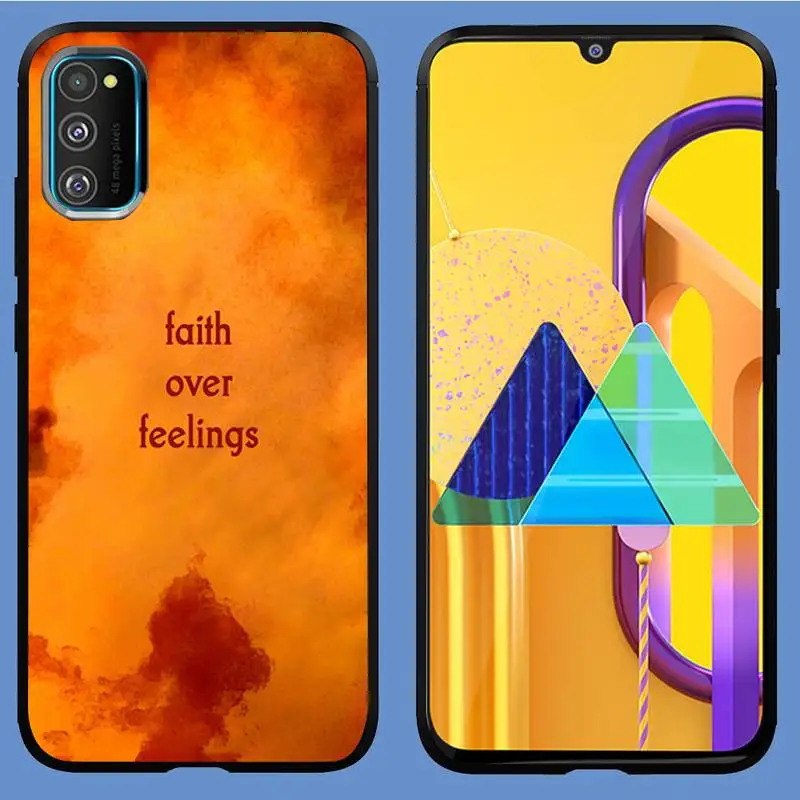 

God Jesus Pray Quotes Phone Case For Samsung S6 S7 S8 S9 S10 E S20 Edge plus lite 2019 Black soft nax fundas cover