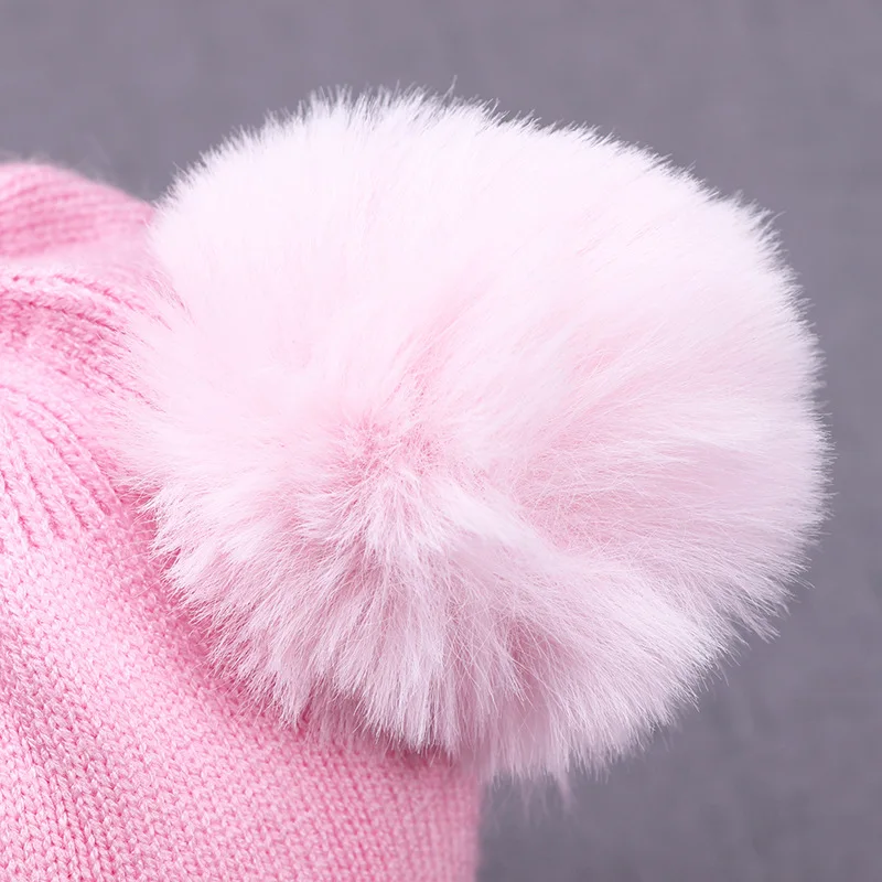 Детская зимняя шапка детская с милым медведем вязаная для малышей мальчиков и