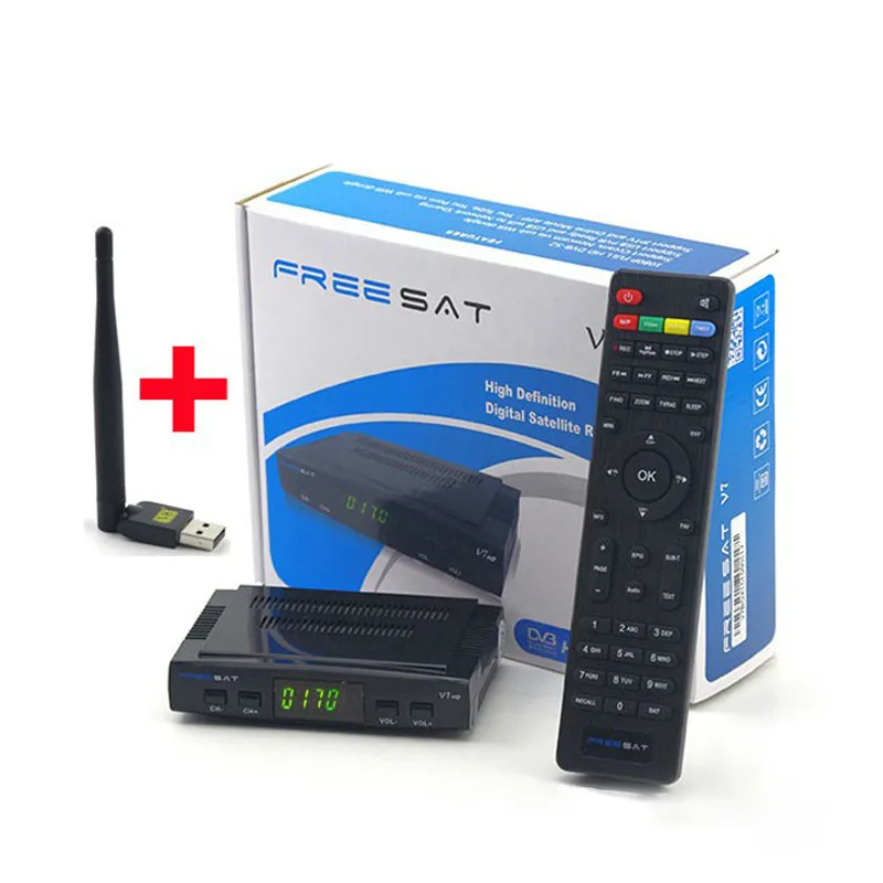 Freesat V7 спутниковый HD декодер приемник Full 1080P+ 1 шт. профессиональный HD DVB-S2+ USB WiFi ТВ комплект стабильный сигнал